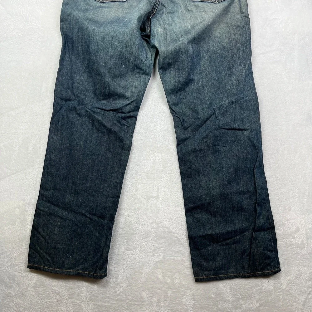 Vintage Lucky Brand Bootleg Jeans Men's Blue Wash Denim USA Made - 32X30.5‎